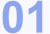 Number 01 - Blue on Grey Background